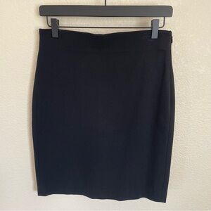 Ann Taylor Black Pencil Skirt with Sleek Waistband 4P Career Workwear Classic